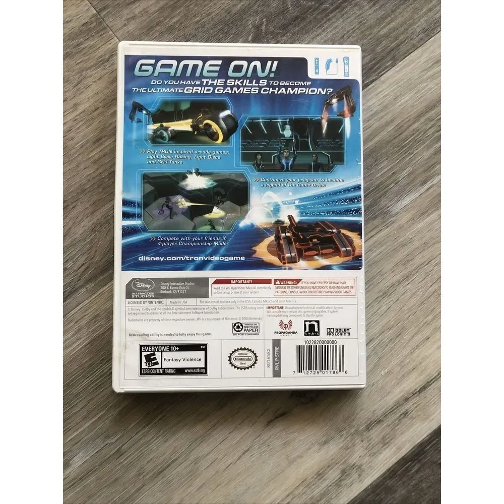 *Disney TRON: Evolution - Battle Grids - Nintendo Wii Game- Gaming Good Condtion